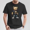 Teddy Bear Gangster In Hip Hop Street Clothes T-Shirt Unique Gifts