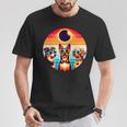 Texas April 8 2024 Astronomy Dog Lover Vintage Solar Eclipse T-Shirt Unique Gifts