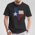 Texas State Map Flag Distressed T-Shirt Unique Gifts