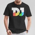 Texto De Dj Con Ecualizador De Coloración Led Para Discjockey Dj Camiseta unisex Regalos divertidos