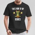 Thats None Of My Business Meme Frog Yoga Drinking Tea T-Shirt Unique Gifts