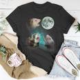 Three Ferrets Howl At Moon 3 Wolfs Wolves Parody T-Shirt Funny Gifts
