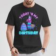 Todays My Birthday Llama Birthday Party Decorations Boys Kid T-Shirt Funny Gifts