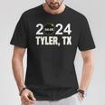 Total Solar Eclipse 04082024 Tyler Texas Solar Eclipse T-Shirt Funny Gifts
