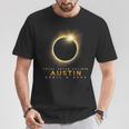 Total Solar Eclipse 2024 Austin April 8 2024 Moon Cover T-Shirt Personalized Gifts