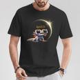 Total Solar Eclipse 2024 Axolotl In Astronomy Glasses T-Shirt Unique Gifts