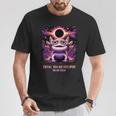 Total Solar Eclipse 2024 Axolotl Wearing Glasses Astronomy T-Shirt Unique Gifts