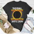 Total Solar Eclipse Twice In One Lifetime 2017 & 2024 Cosmic T-Shirt Unique Gifts