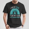 Tourette Syndrome Awareness Month Ich Trage Blaugrün Für Meinen Sohn T-Shirt Lustige Geschenke