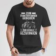 Tractor Zum Traktor Fahren Geboren Zur Schule Gezwungen Tractor T-Shirt Lustige Geschenke