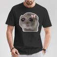 Trauriger Hamster Meme Hamster Mit Tränenden Augen T-Shirt Lustige Geschenke