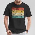 Triatlón Natación Ciclista Corredor Triatleta Camiseta unisex Regalos divertidos