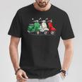 Tricolore Mit Italienischer Flagge Italienischer Roller T-Shirt Lustige Geschenke