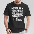 Never Try To Punish A Bookworm T-Shirt Unique Gifts