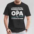 Two Titel Bonus Papa Und Opa Bonus Papa Grandpa S T-Shirt Lustige Geschenke