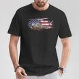 Uh1 Huey Helicopter American Flag Usa Pilot Vietnam Veteran T-Shirt Unique Gifts