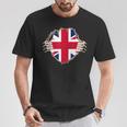 Uk England Flag English Hero Costume T-Shirt Lustige Geschenke