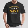 United States Navy Veteran With Stars Distressed T-Shirt Unique Gifts