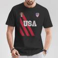 Usa America Soccer Jersey Red Blue Football Ball Travel T-Shirt Unique Gifts