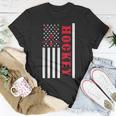 Usa Flag Patriotic American Pride Hockey Player Hockey T-Shirt Unique Gifts