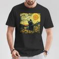 Van Gogh Cat T-Shirt Lustige Geschenke