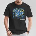 Van Gogh Starry Night Total Solar Eclipse 2024 T-Shirt Unique Gifts