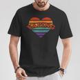 Vaping Retro Rainbow Heart 80S Whimsy Lgbtq Pride T-Shirt Unique Gifts