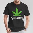 Vegan Marijuana Cannabis Weed Smoker Vegetarian T-Shirt Unique Gifts