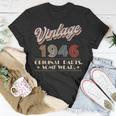 Vintage 1946 Original Parts Year Of Birth Birthday T-Shirt Unique Gifts