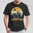 Vintage Adventure Awaits Explore The Mountains Camping T-Shirt Unique Gifts