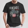 Vintage Born 1961 60Th Birthday Classic Retro Motorcycle T-Shirt Unique Gifts