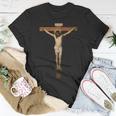 Vintage Christ On The Cross Transparent Jesus Death Savior T-Shirt Unique Gifts