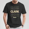 Vintage Clark Iowa Repeating Text T-Shirt Unique Gifts
