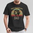 Vintage Dackel Papa Hundeliebhaber Dackelater Hund Besitzer T-Shirt Lustige Geschenke