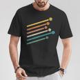Vintage Minimalist Geeky Polyhedral Falling Retro Rainbow T-Shirt Funny Gifts