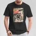 Vintage Raccoon Ufo Alien Animal Raccoon T-Shirt Lustige Geschenke