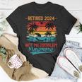 Vintage Retired 2024 Not My Problem Retirement For Women T-Shirt Unique Gifts