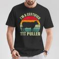 Vintage Retro I’M A Certified Tit Puller Cow Farmer T-Shirt Unique Gifts