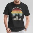 Vintage Retro Life Is Better Around The Campfire Camping T-Shirt Unique Gifts