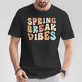 Vintage Spring Break Vibes Cute Spring Vacation Teacher T-Shirt Funny Gifts