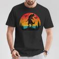 Vintage T-Rex Dinosaurier März Retro Sonnenuntergang Dinosaurier T-Shirt Lustige Geschenke