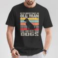 Vintage Never Underestimate An Old Man Who Loves Dogs Cute T-Shirt Personalized Gifts