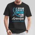 I Wear Light Blue For My Grandpa Prostate Cancer Awareness T-Shirt Personalized Gifts