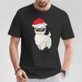 Weihnachtslama Unisex T-Shirt mit Sonnenbrille & Weihnachtsmütze Lustige Geschenke
