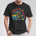 Why Fit In When You Were Born To Stand Out Autism Rainbow T-Shirt Unique Gifts