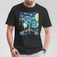 Wolves Howling At The Starry Moon T-Shirt Funny Gifts