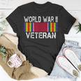 World War Ii Veteran Us Military Service Vet Victory Ribbon T-Shirt Unique Gifts