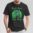 World's Dopest Cat Dad Cat Dad Weed Stoner Marijuana T-Shirt Unique Gifts