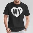 Wyoming Heart Hometown State Pride Western Love T-Shirt Unique Gifts