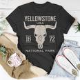 Yellowstone National Park Bison Skull Buffalo Vintage T-Shirt Unique Gifts